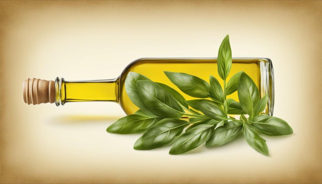 aceite de oliva aromatizado con albahaca