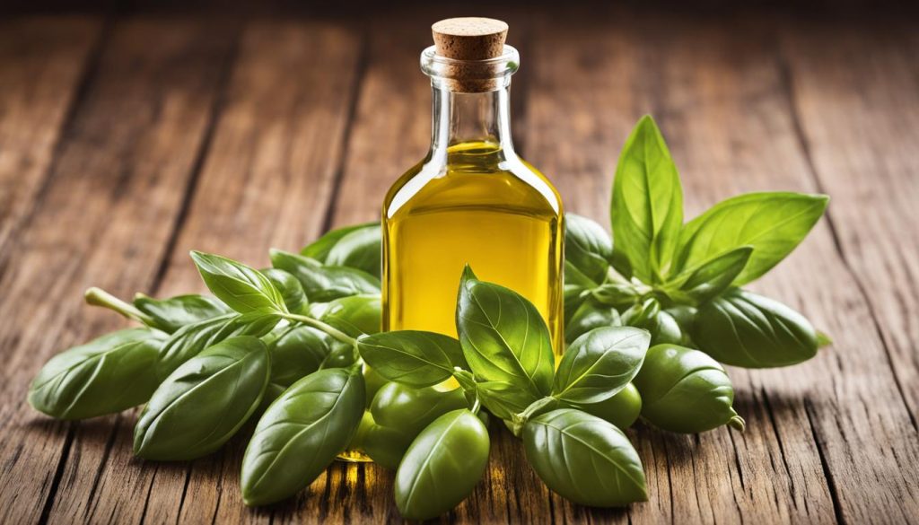 aceite de oliva aromatizado con albahaca