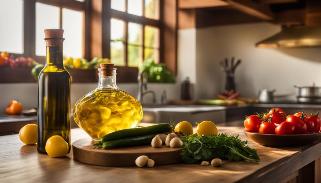 aceite de oliva lampante en la cocina