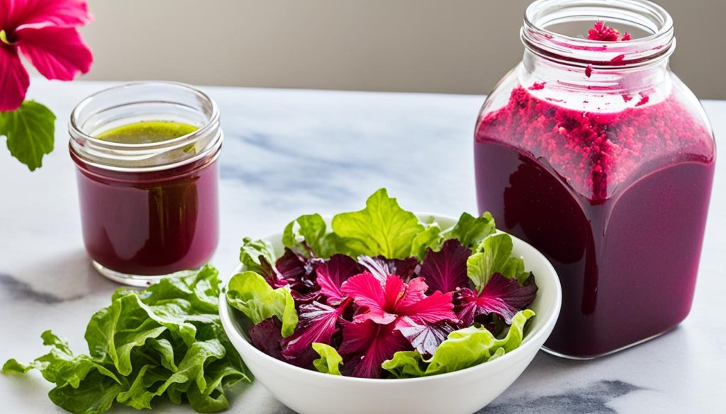 Aderezo para ensaladas de flor de Jamaica