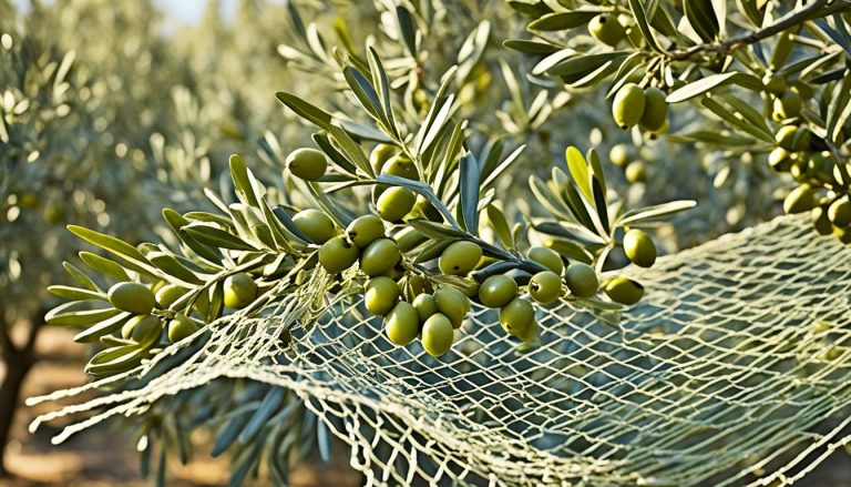 Recolección aceituna por vibración de la rama