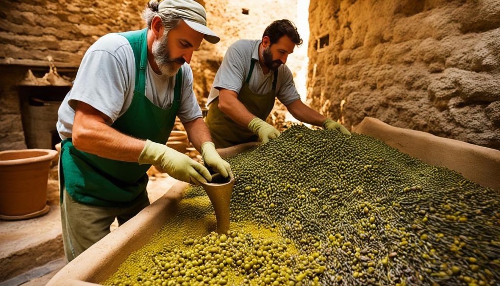 Producción artesanal de aceite de oliva